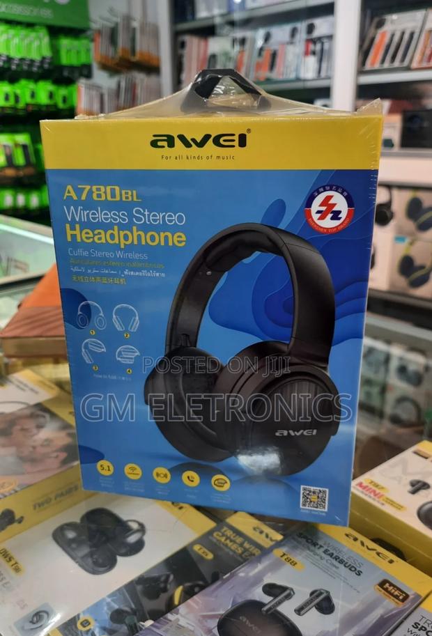 Brand New Awei A780bl Stereo Wireless Headset- Black. - main view