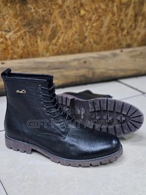 Clarks Leather Black Boots for Men - thumbnail 2