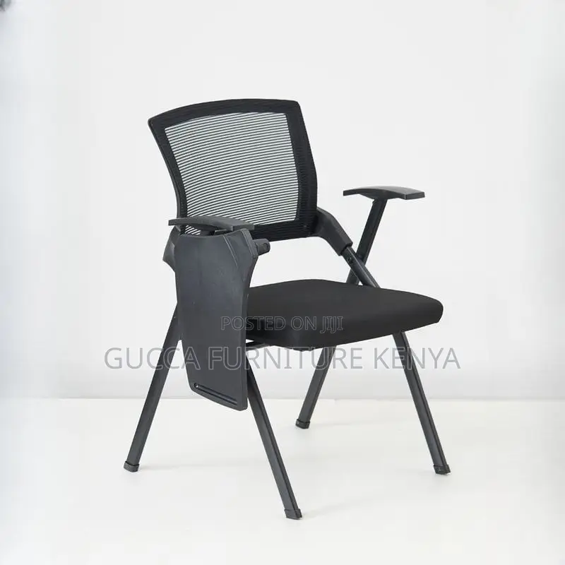 Office Chairs: Midnight Black Foldable Office Training Chair