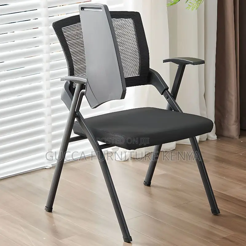 Office Chairs: Midnight Black Foldable Office Training Chair