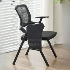 Office Chairs: Midnight Black Foldable Office Training Chair