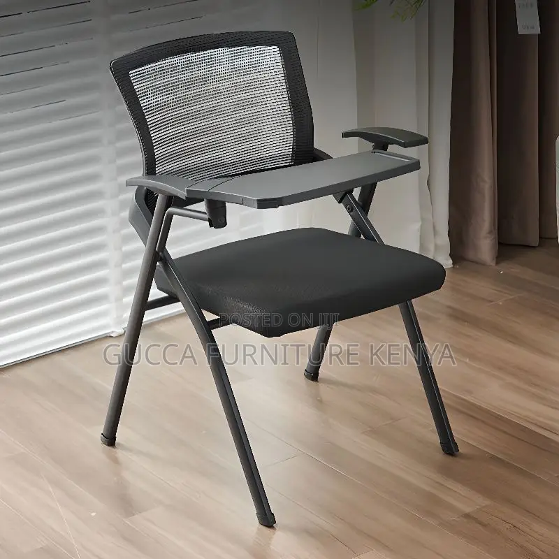 Office Chairs: Midnight Black Foldable Office Training Chair