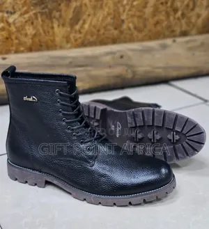 Clarks Leather Black Boots for Men