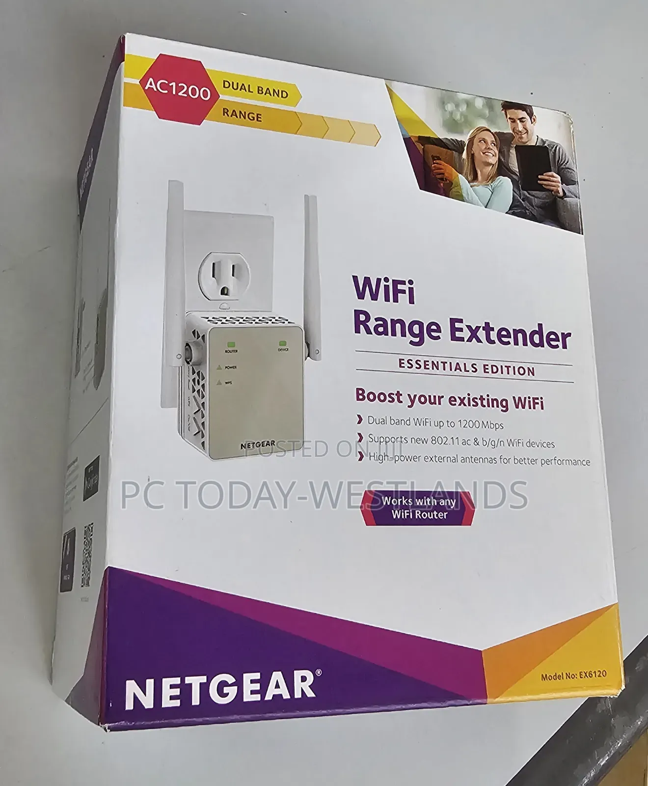 Netgear Wi-Fi Range Extender Ex6120 - Up to 1500 Sq Ft