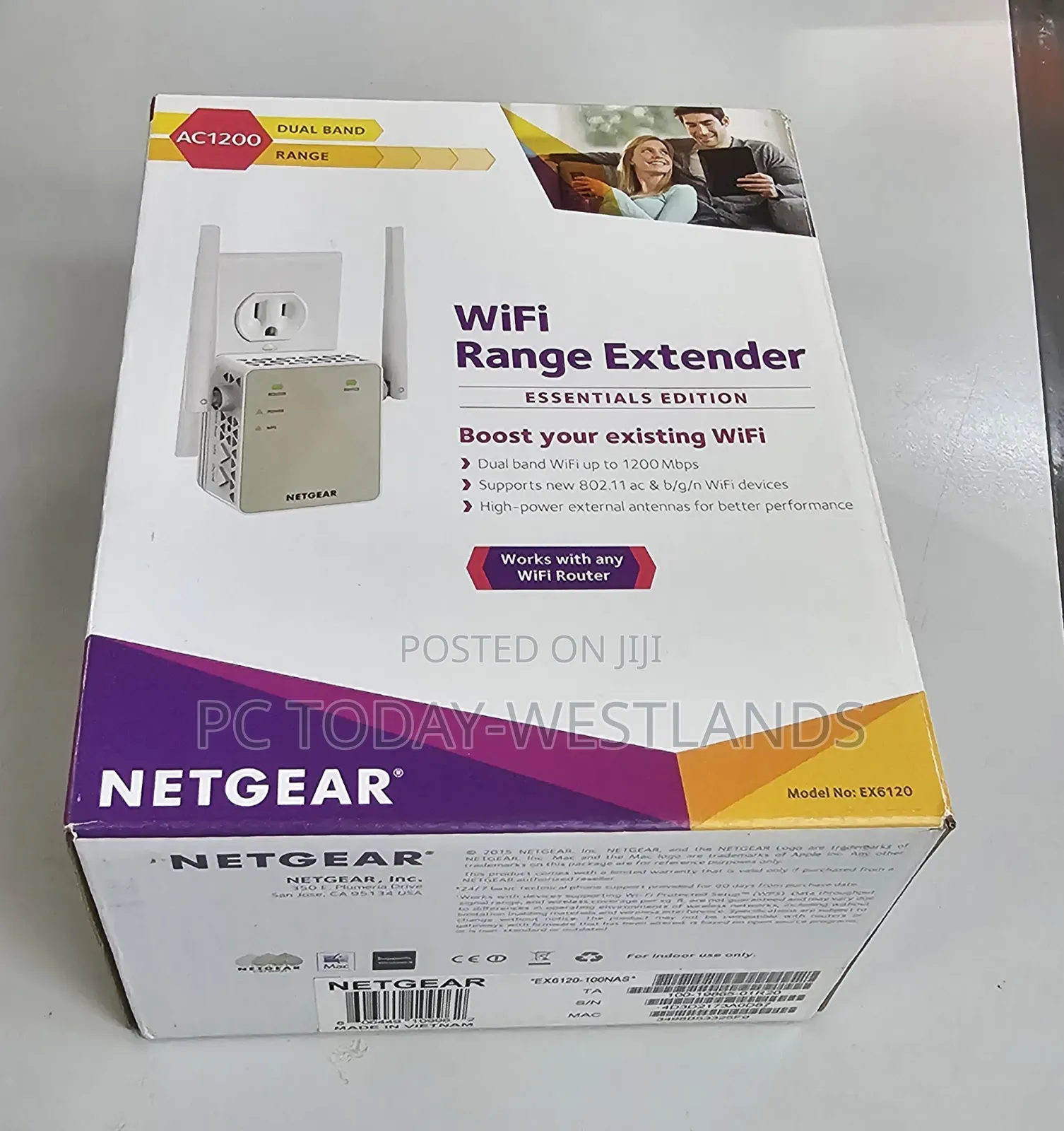 Netgear Wi-Fi Range Extender Ex6120 - Up to 1500 Sq Ft