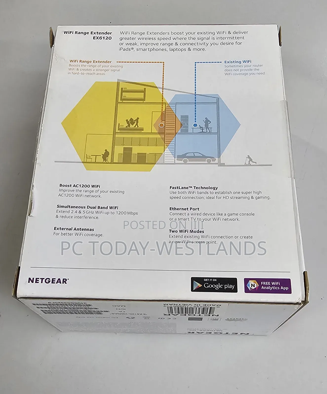 Netgear Wi-Fi Range Extender Ex6120 - Up to 1500 Sq Ft