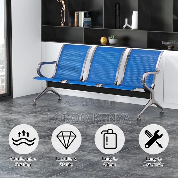 Office Bench:3-Seat Reception Guest Chairs for Waiting Room