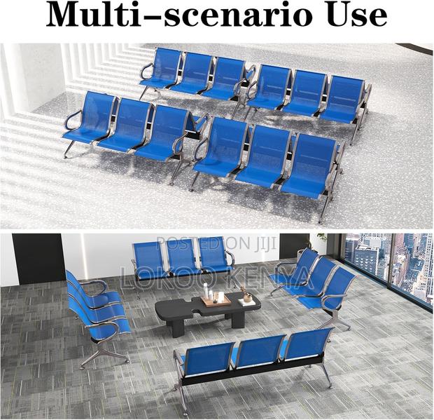 Office Bench:3-Seat Reception Guest Chairs for Waiting Room - thumbnail 2