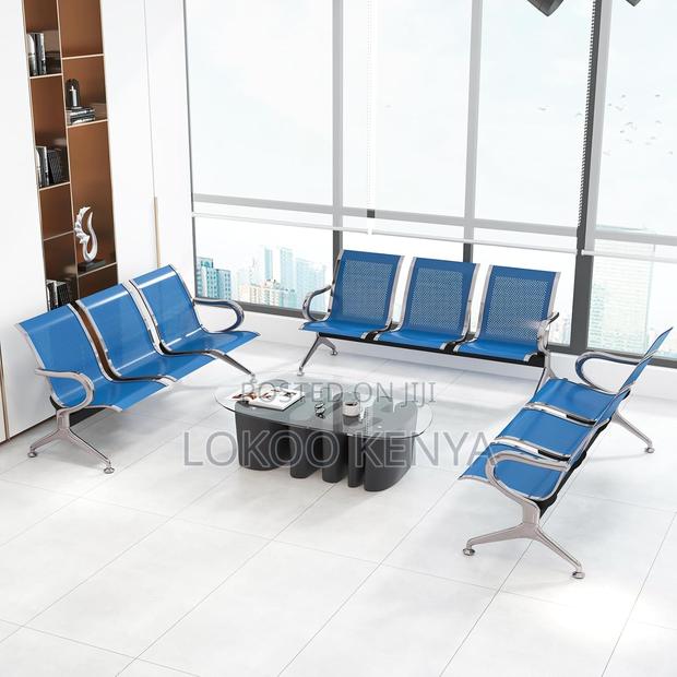 Office Bench:3-Seat Reception Guest Chairs for Waiting Room - thumbnail 3