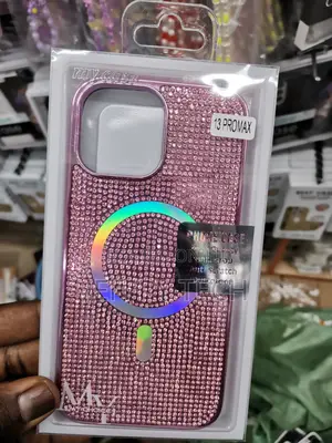 Glitter iPhone 13 Pro Max Case - Magsafe Compatible-Pink
