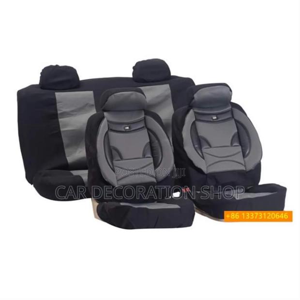 Heavy Duty Fabric With Some Leather Seat Covers 5 Seater - main view