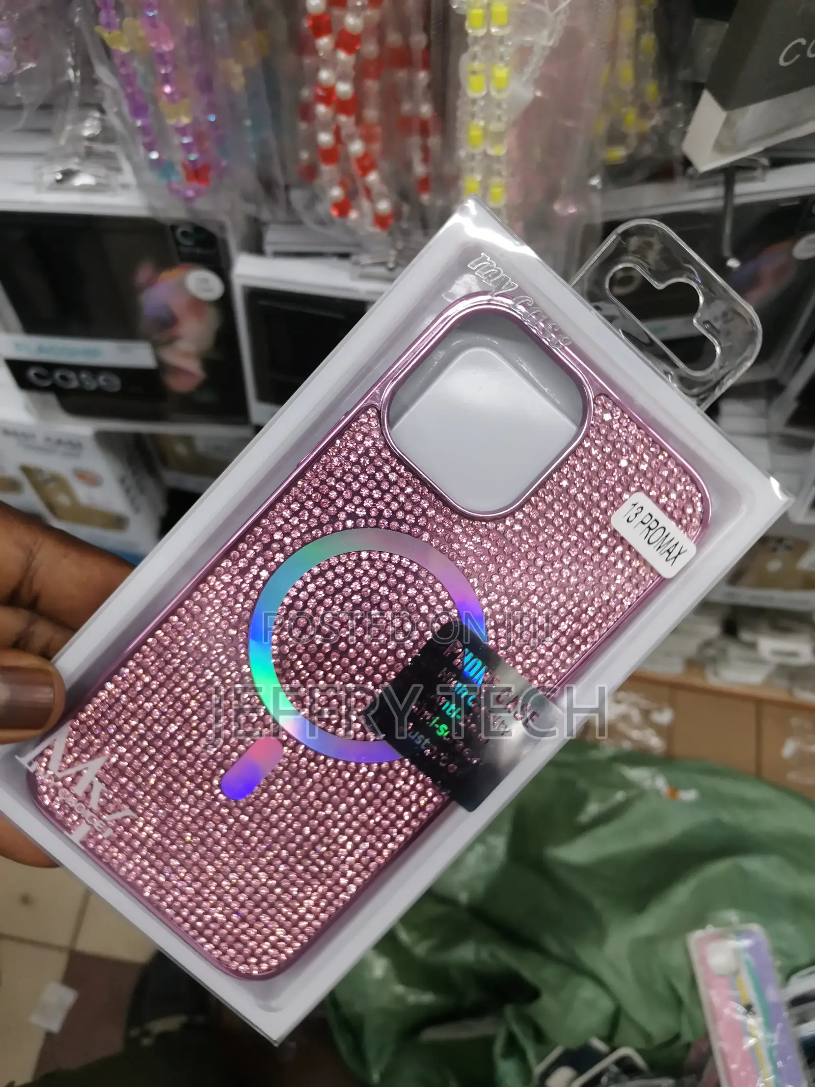 Cute Glitter for iPhone 13 Pro Max Case With Magsafe-Pink