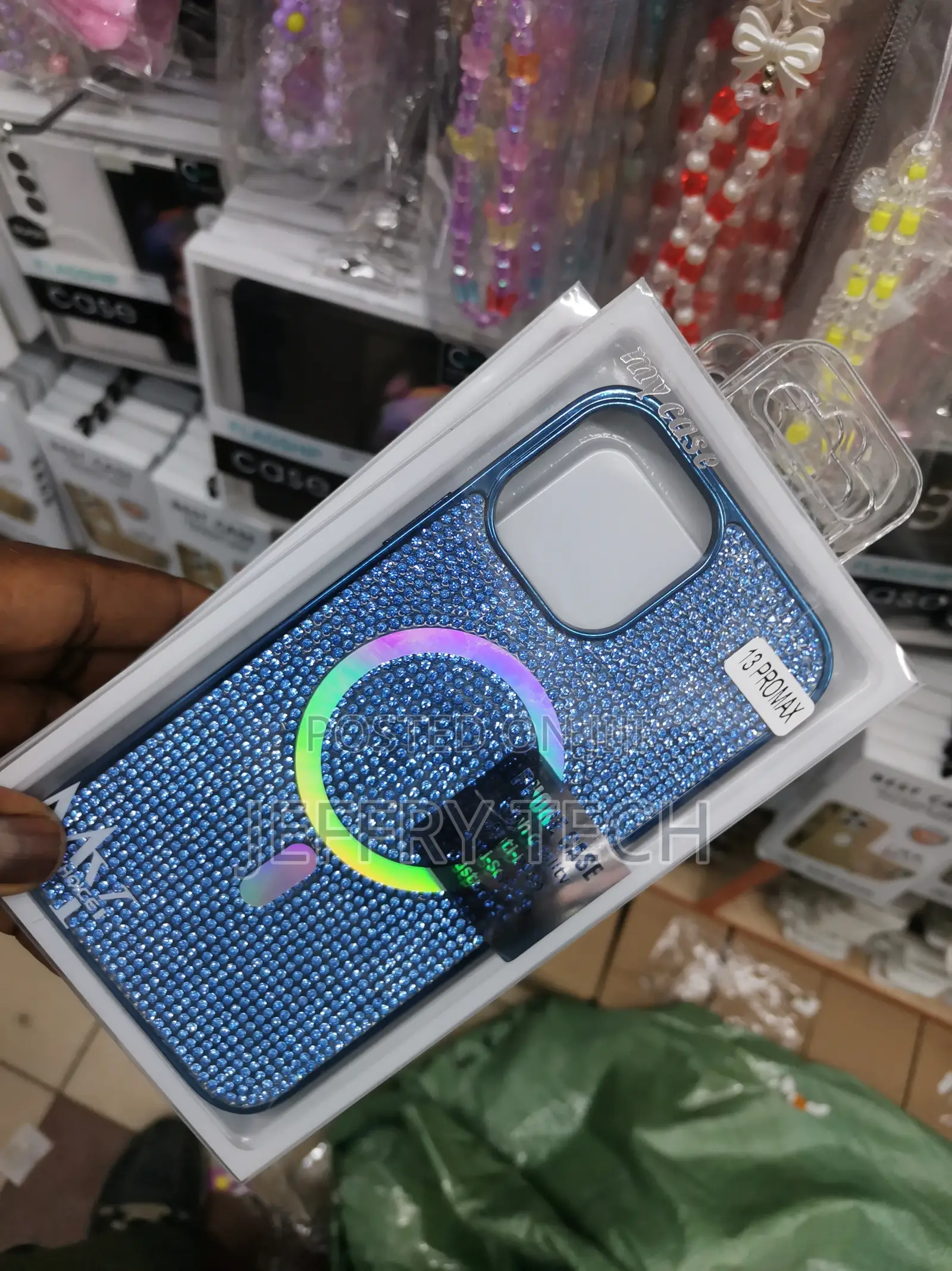 Glitter Case for iPhone 13 Pro Max With Magsafe -Blue