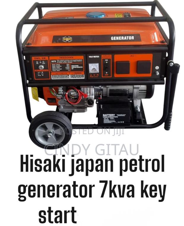 Powerful Hisaki Japan Petrol Generator 7kva Key Start