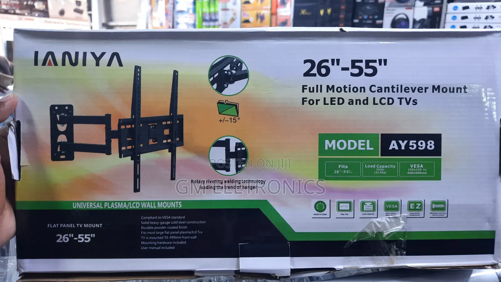 Full-Motion (Swivel) Tv Wall Mount for 32-50 Inch-Universal