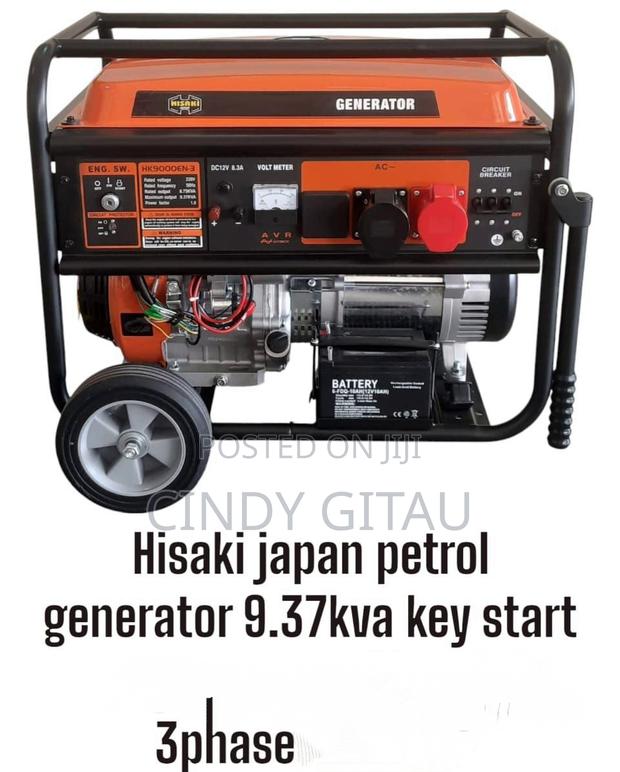 Hisaki Japan Petrol Generator 9.37kva Key Start 3 Phase