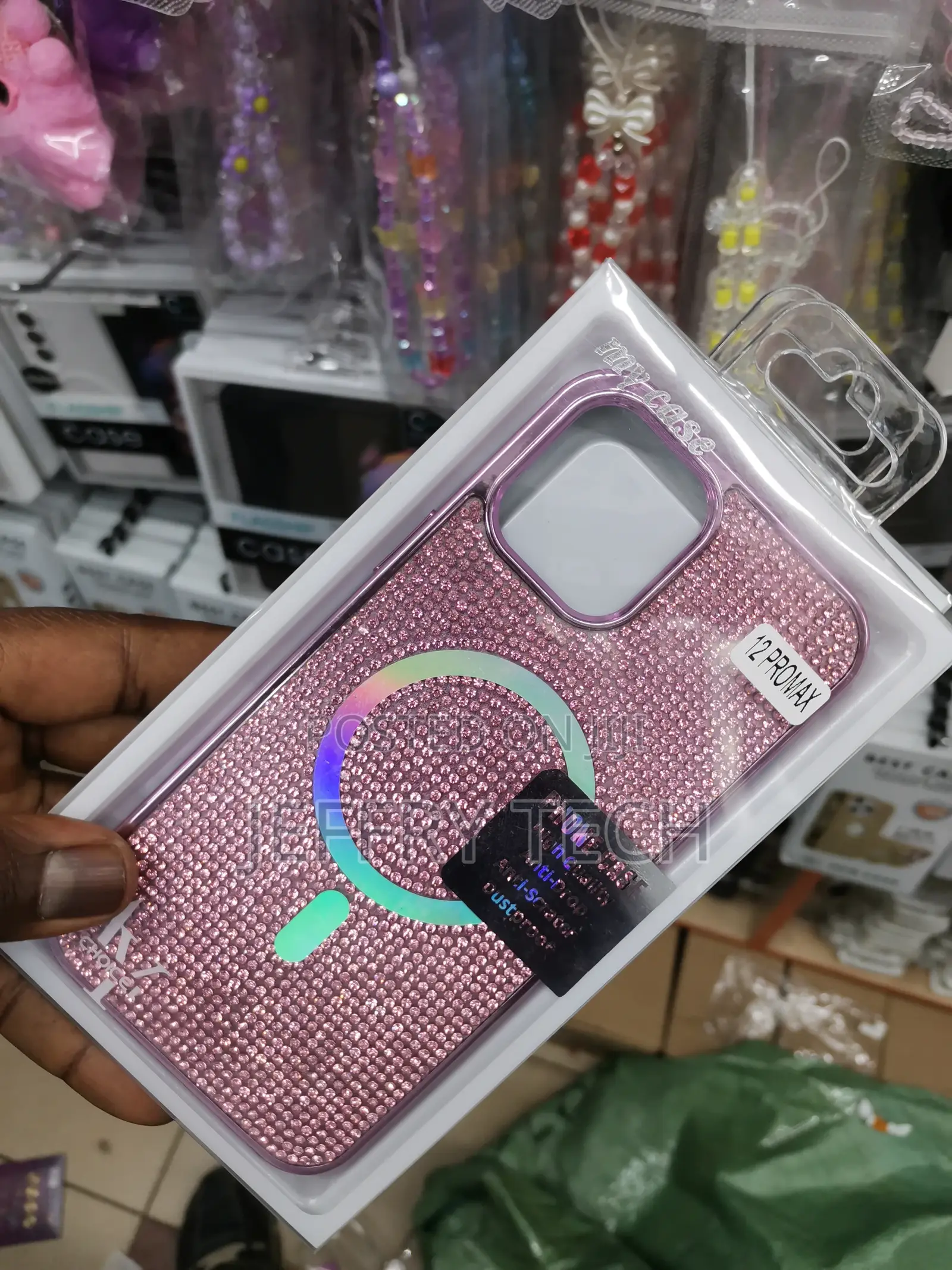 iPhone 12 Pro Max Magnetic Glitter Case With Magsafe-Pink
