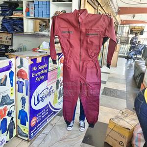 Maroon Plain Overall - main view