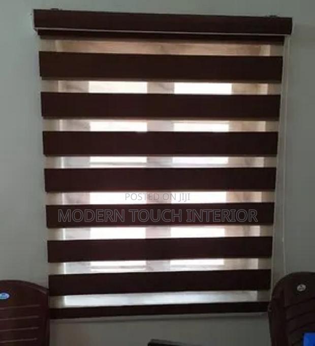 Dark Brown Sheer Roller Blinds