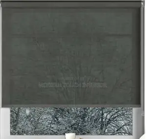 Black Solar Sunscreen Window Blinds