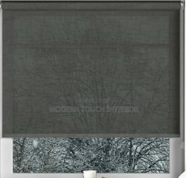 Black Solar Sunscreen Window Blinds