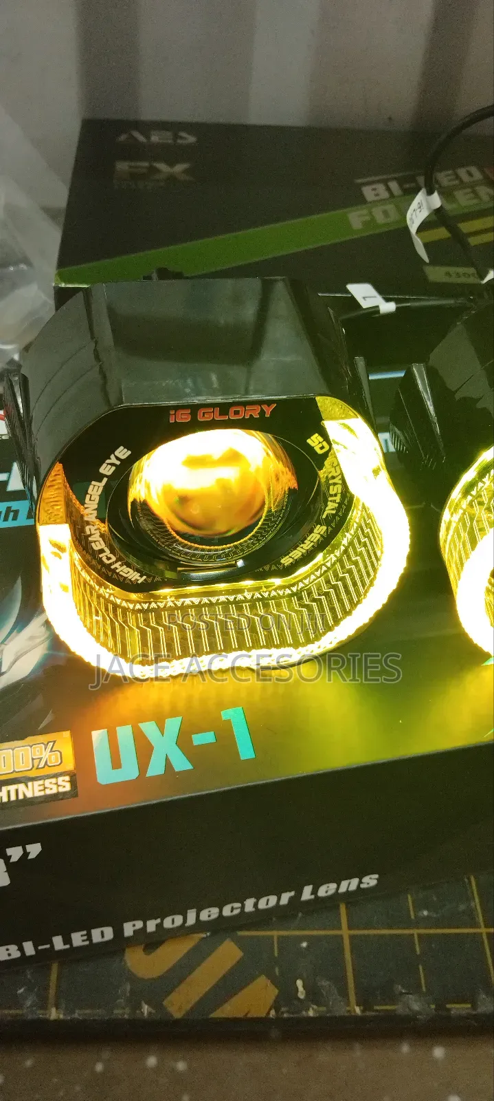 Car Headlight I6 Glory Crystal Ange Eyes