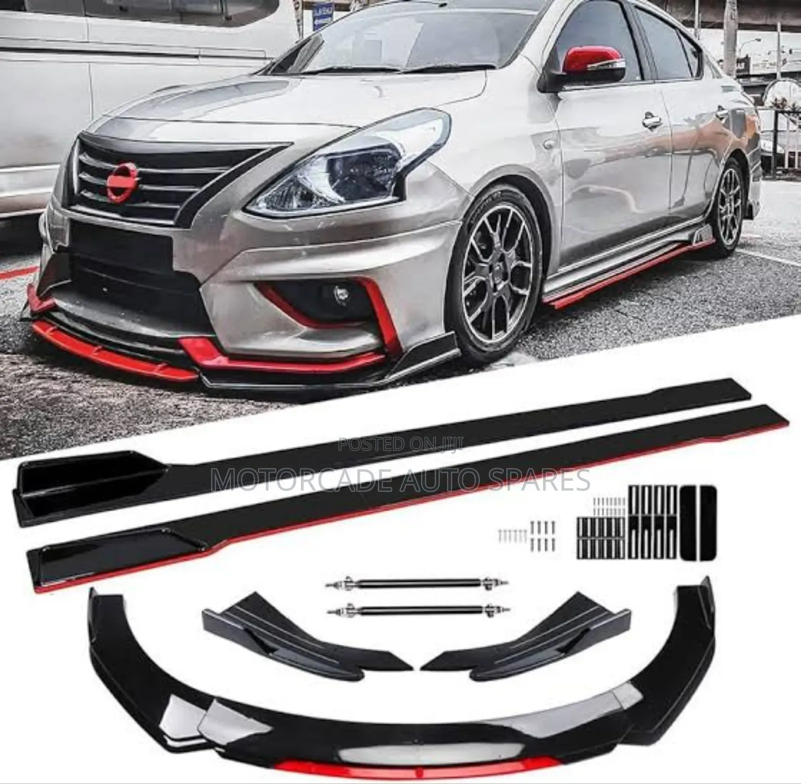 Universal Bumper Body Kit (Black -Red)