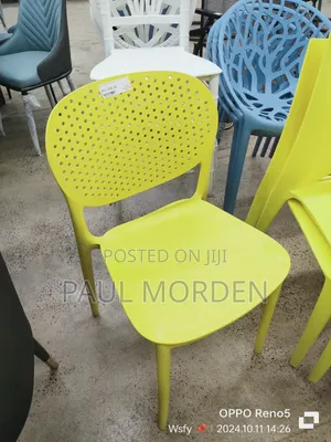 Yellow Plastic Backrest Chair