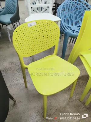 Yellow Plastic Backrest Chair