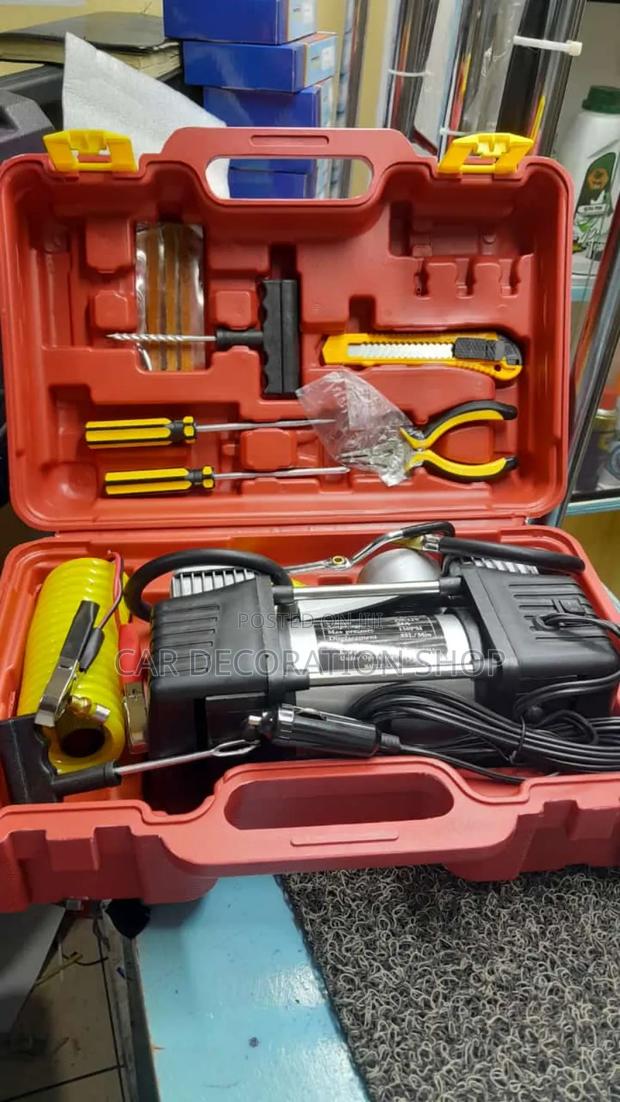 Emergency Twin Cylinder Inflator With Flat Tire Repair Tools - main view