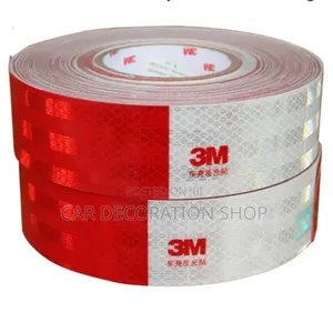 Red_white Self Adhesive Reflective Tape 50m