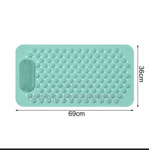 Turquoise Bathroom Antislip Mat With Footbrush