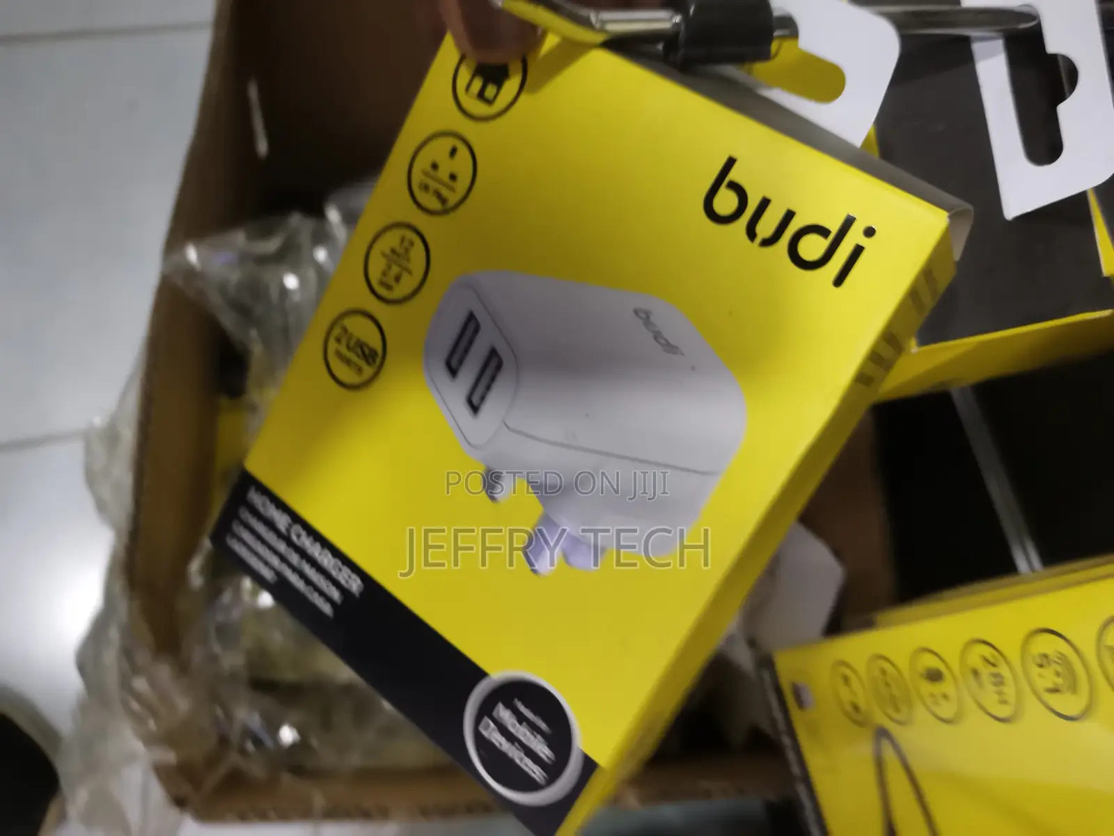 UK Dual USB Plug Charger, Budi 12W 2.4A High Speed Fast UK P