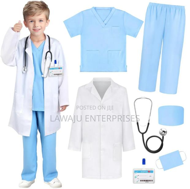 Blue Professional Children Doctor's Costume - main view