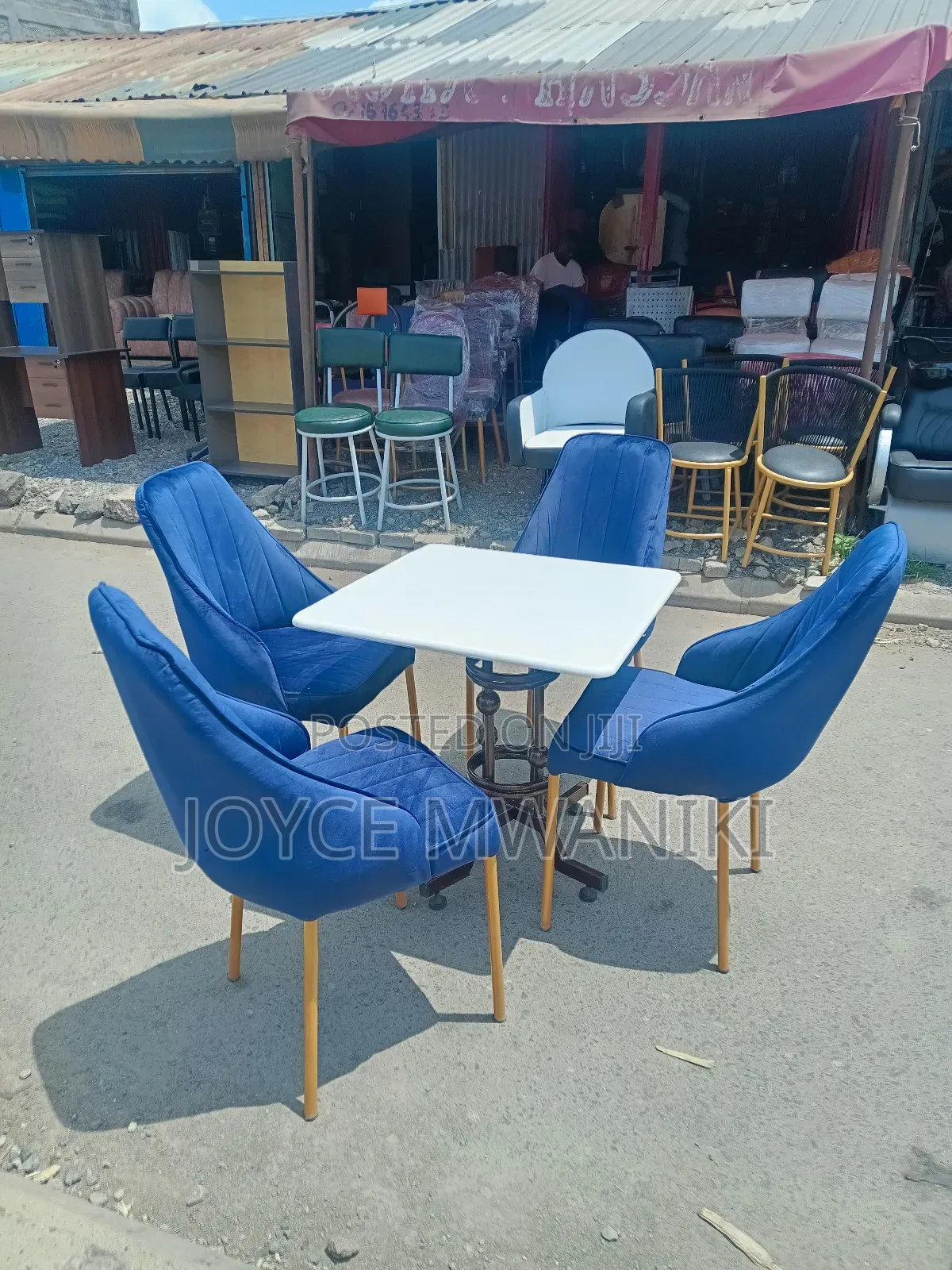 Vip Restaurant Set, Navy Blue Seats 