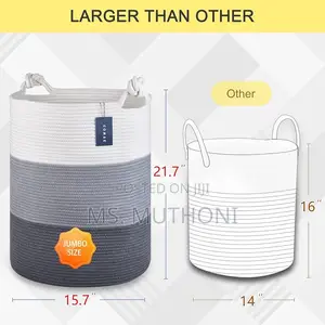 50 Litre Heavy Woven Rope Multipurpose Laundry Basket