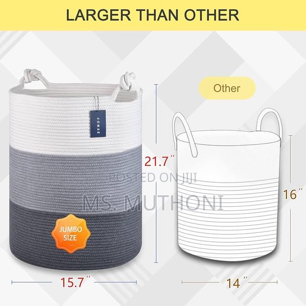 50 Litre Heavy Woven Rope Multipurpose Laundry Basket - thumbnail 3