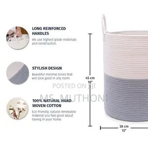50 Litre Heavy Woven Rope Multipurpose Laundry Basket