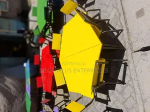 Yellow Kindergarten Table and 6 Chairs