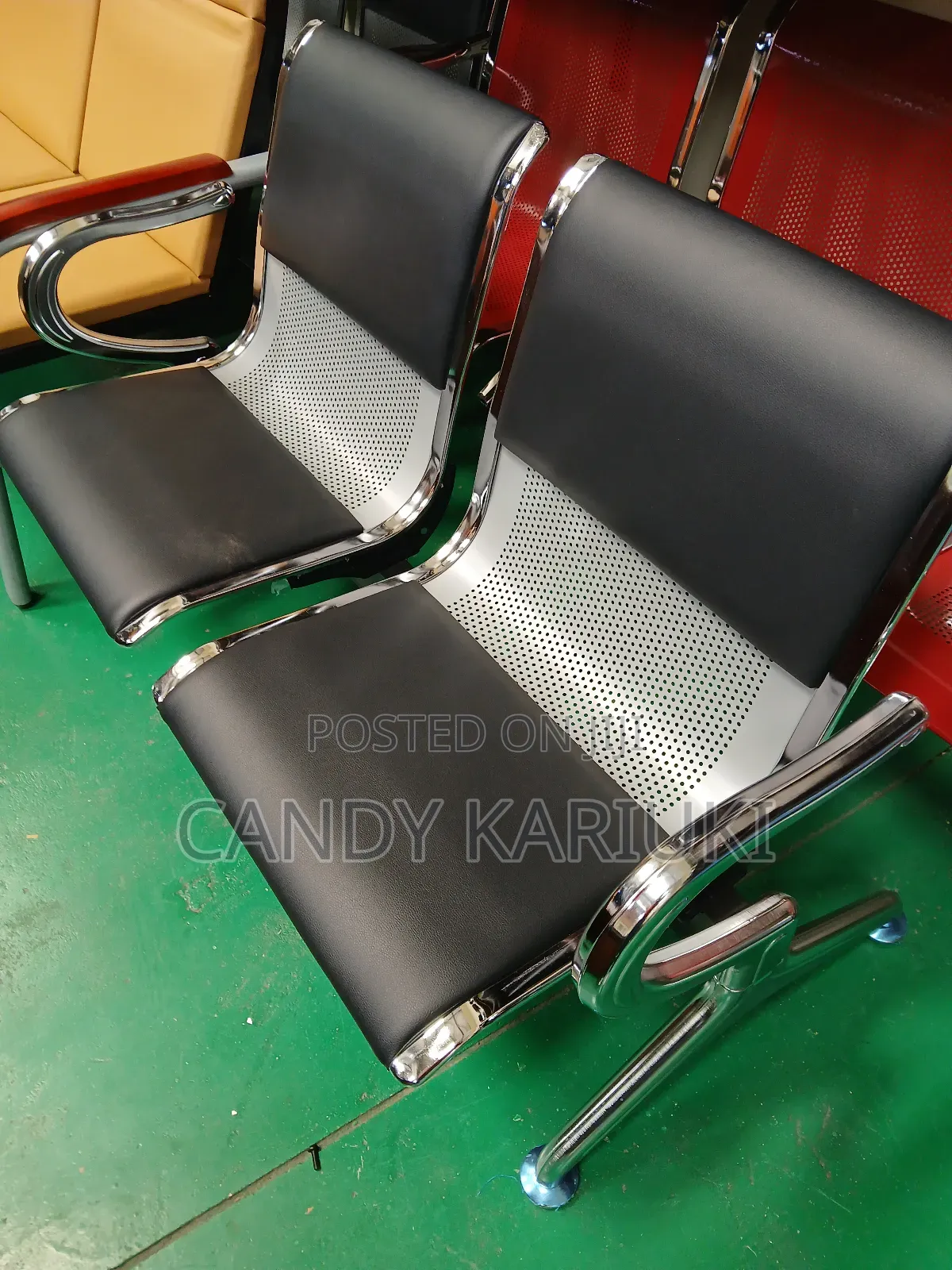 Executive 2 Seater Padded Linked Waiting Chair