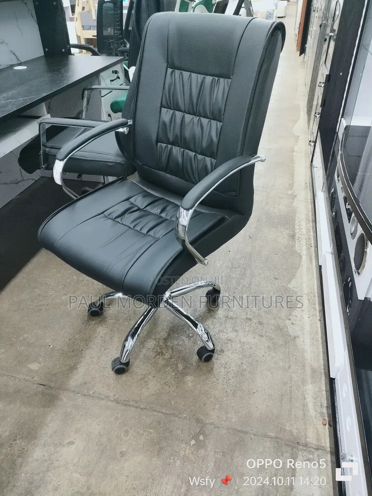 Black Leather Office Chair