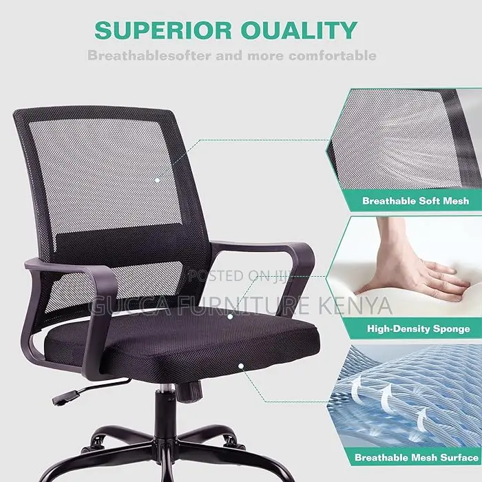 Office Chairs: Ergonomic Adjustable Mesh Swivel Desk Chair