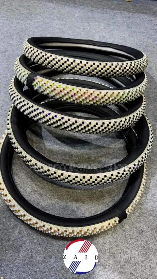 Glittering Crystal Steering Wheel Cover Universal Cover - main view