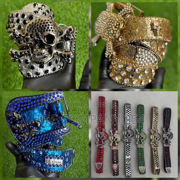 Original Quality Designer Bb Simone Iced Out Unisex Belts - thumbnail 3