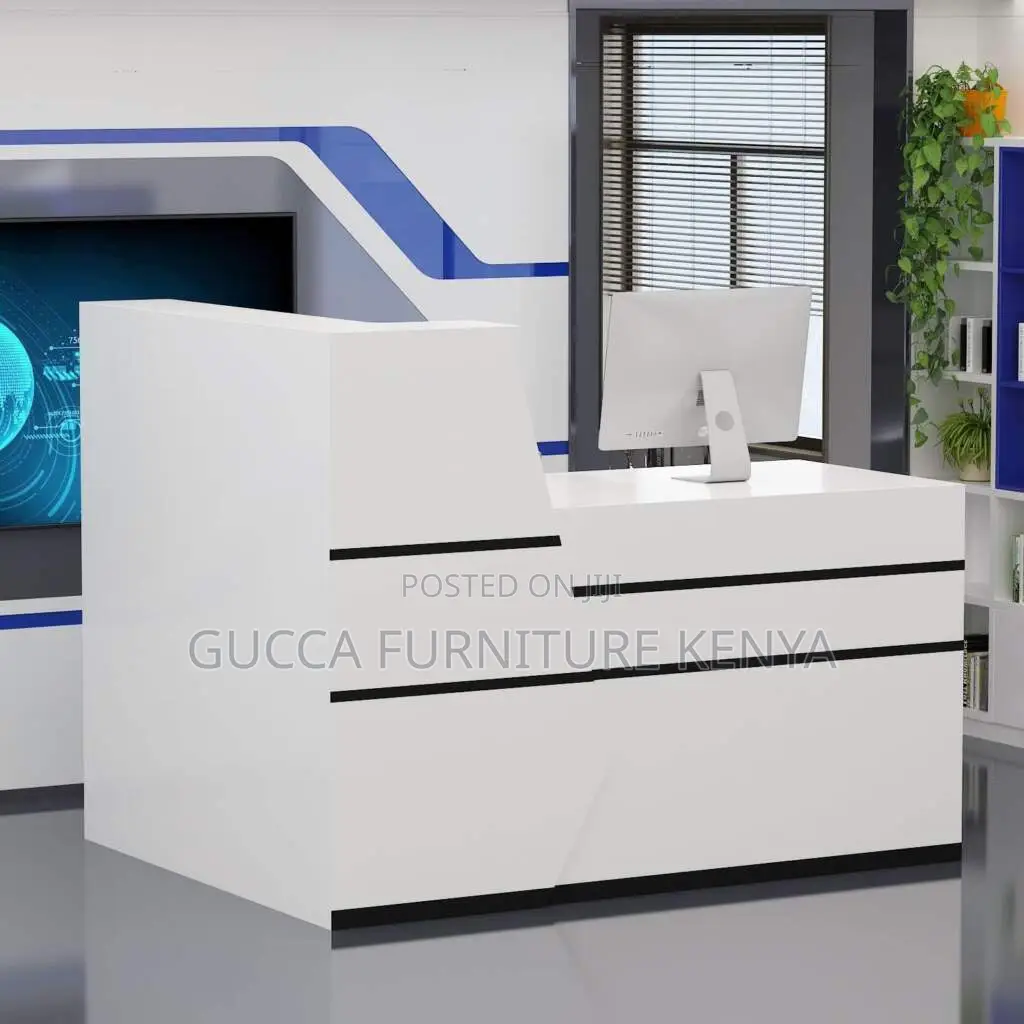 Office Furniture: Rectangular Front Office Reception Desk