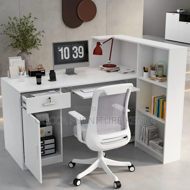 Office Furniture: Rectangular Front Office Reception Desk