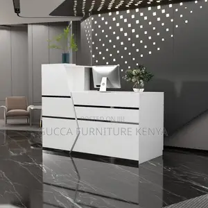Office Furniture: Rectangular Front Office Reception Desk
