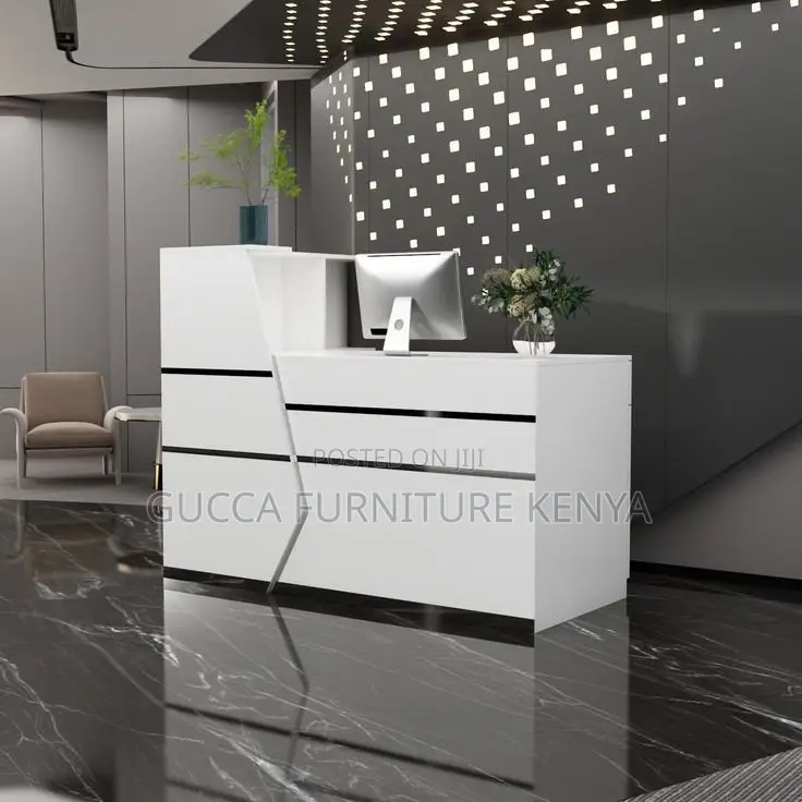 Office Furniture: Rectangular Front Office Reception Desk