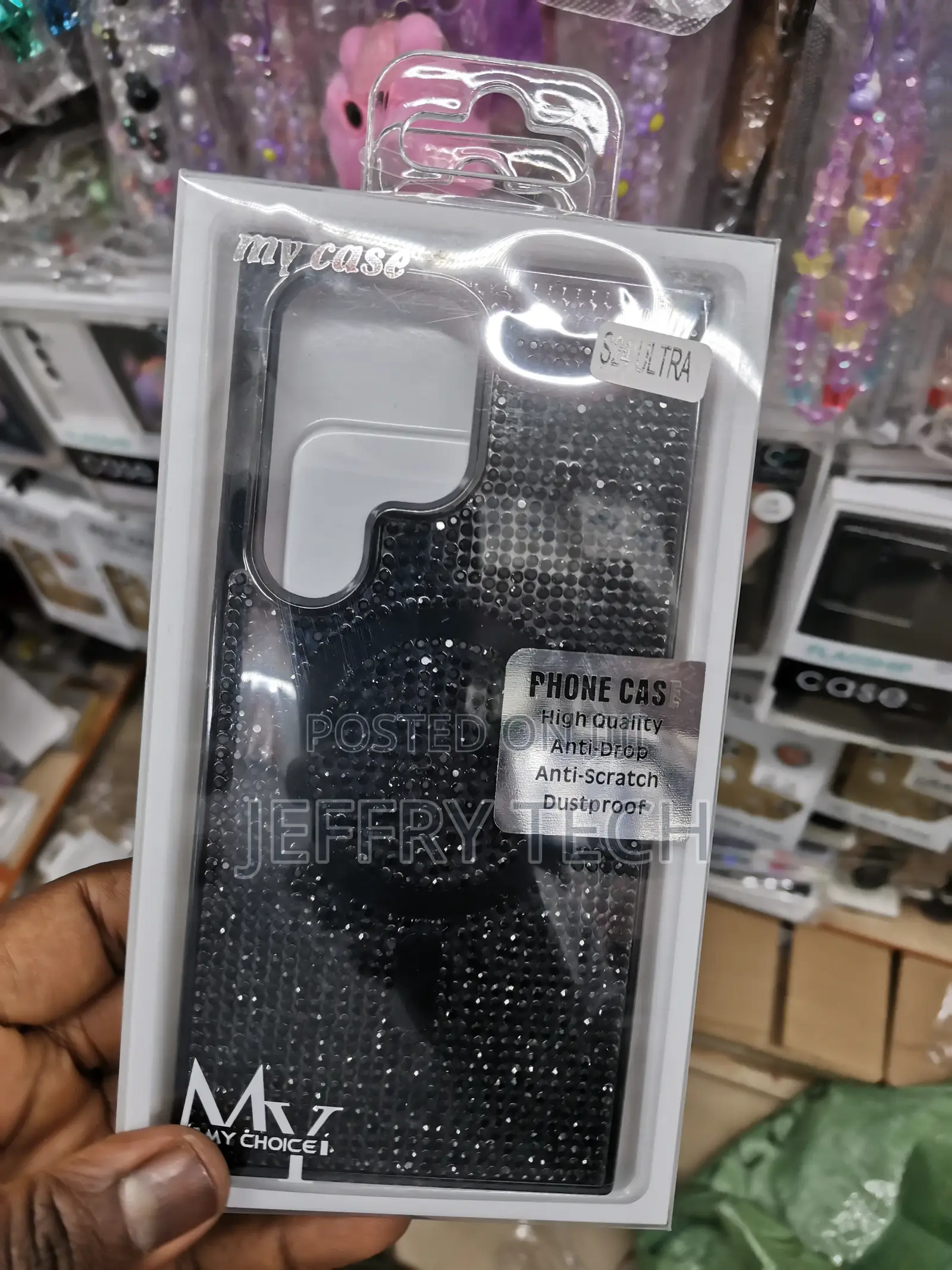 For Samsung Galaxy S24 Ultra Glitter Case With Magsafe-Black