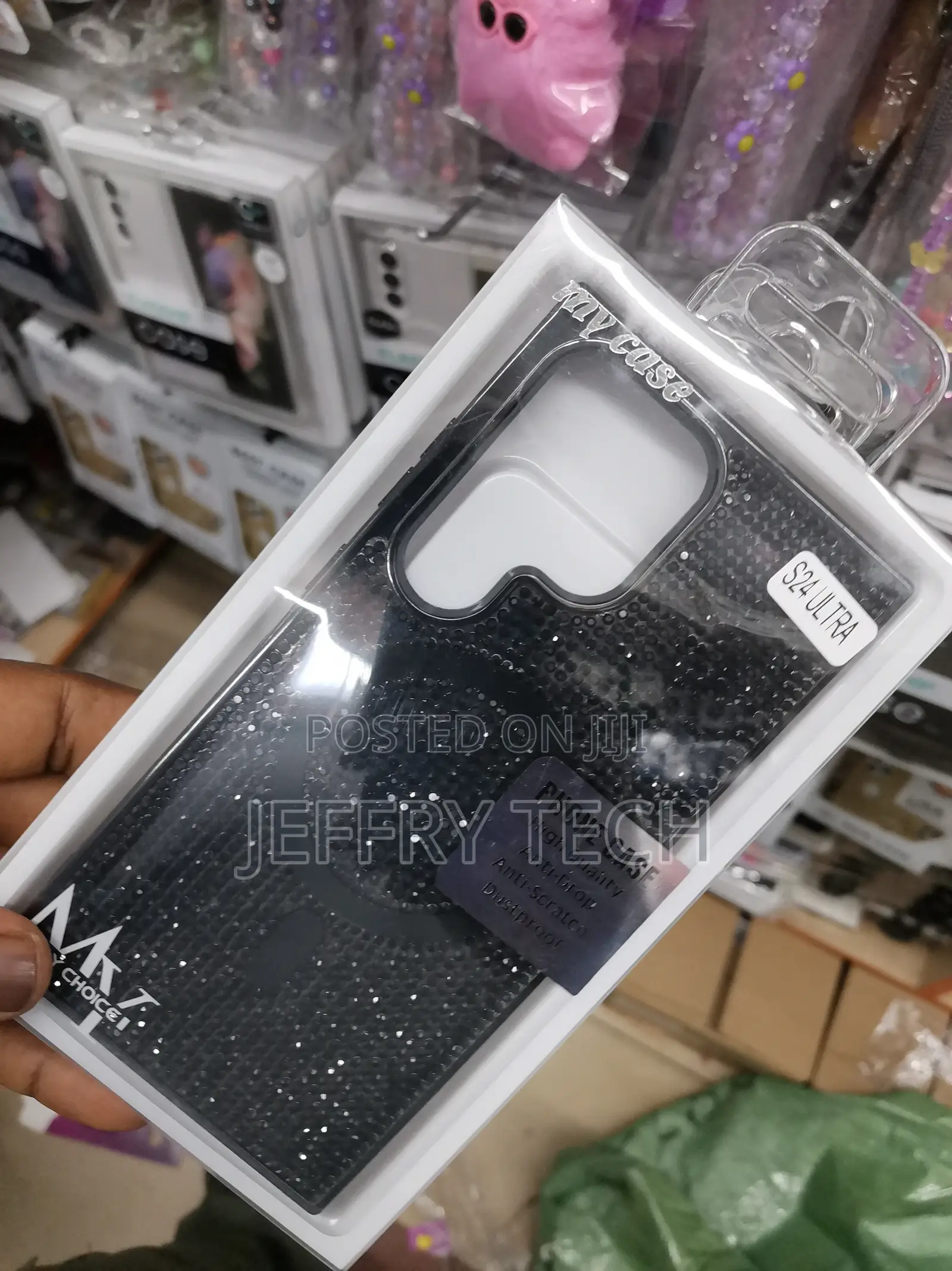For Samsung Galaxy S24 Ultra Glitter Case With Magsafe-Black